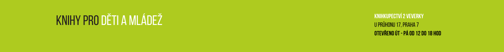 Knihy pro děti a mládež