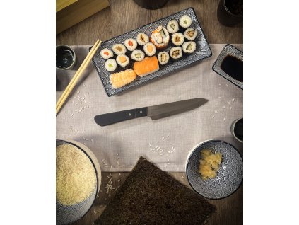 Santoku V2 - střední kuchyňský nůž, N690, eben, čepel 13,5 cm