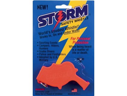 Píšťalka plastová STORM oranžová