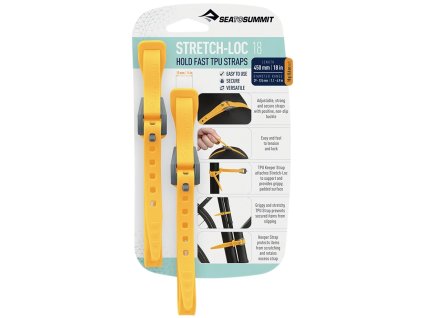 Popruh Sea to Summit Stretch-Loc 18 - (12mm x 450 mm) - 2ks Yellow