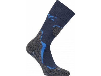 Ponožky Voxx Dualix tm. modrá