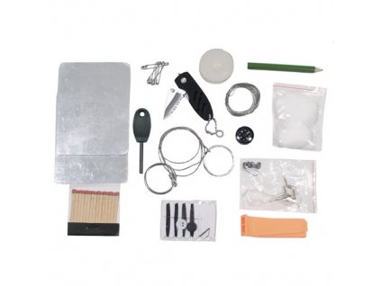 Souprava pro přežití KPZ s příslušenstvím 12x10x3,5 cm ZELENÁ