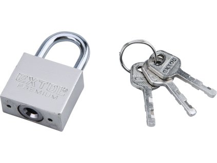 Zámek visací Extol kovový, 30mm stříbrný