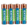 Baterie alkalická EXTOL 1,5V AA 4ks