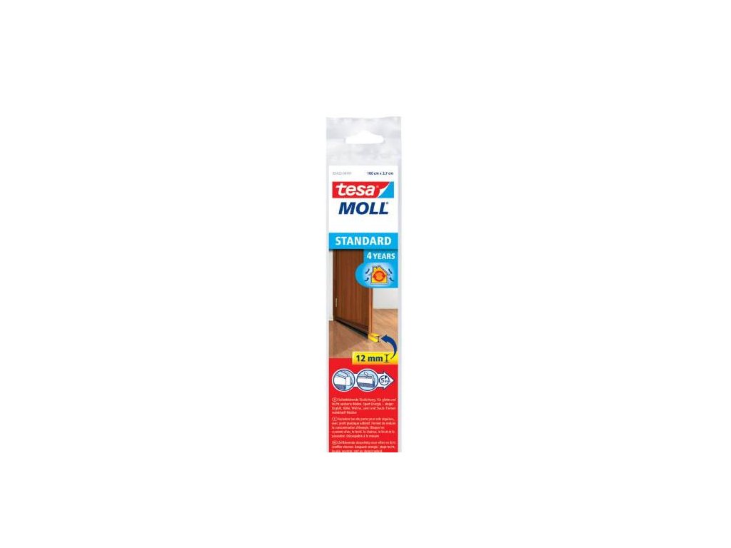 Lišta těsnicí - kartáč pod dveře, 1 m x 37 mm, bílá
