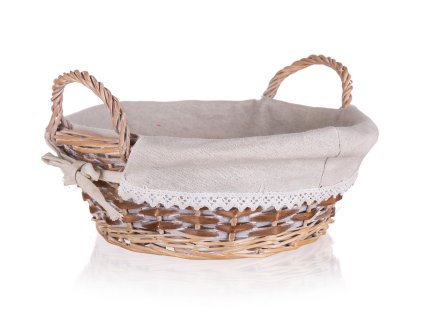 košík DUO kulatý 30x11cm s uchy proutěný