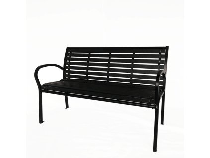 lavička zahradní 125x60x80cm ČER ocel/PH