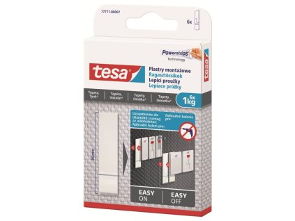 138478 Prouzek samolepici na tapety bily Powerstrips TESA 0a