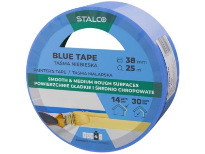 S042138534 Zakryvaci lepici paska 38 mm x 25 m modra STALCO S 38534 0a