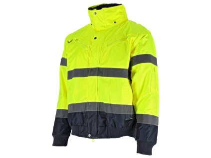 S090700017 Zateplena bunda vystrazna BOMBER 3v1 S zluta STALCO S090700017 0a