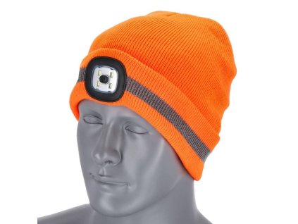 S091491036 Cepice zimni RAYFLUO s LED svetlem oranzova 54 60 STALCO S091491036 0a