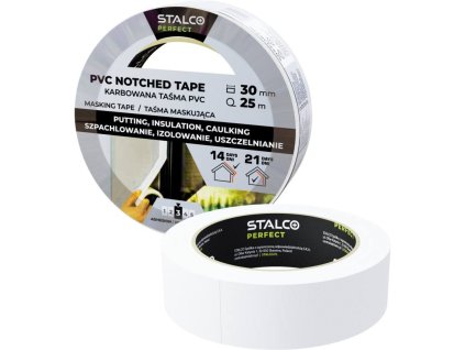 S38330 Lepici paska PVC vroubkovana 30 mm x 25 m STALCO S 38330 0a