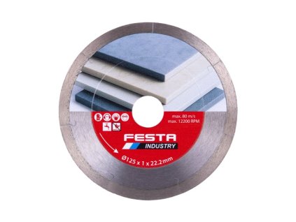 Kotouč diamantový FESTA INDUSTRY řezný plný 125x1x22.2mm