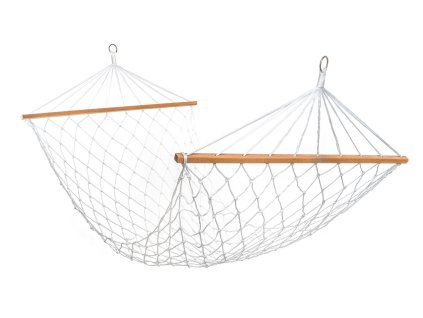 lehátko závěsné síťové 80x200cm, BÍ, dřevěné vzpěry