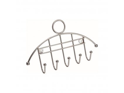 věšák na klíče 5 háčků, 27x17cm Cr