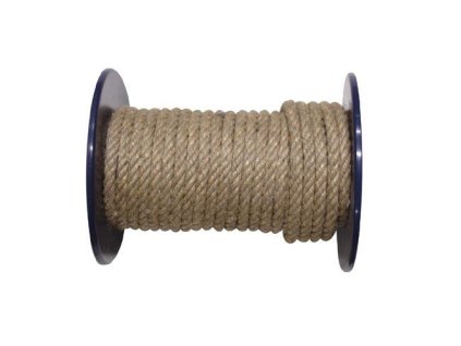 lano přírodní  8mm stáčené s PP    (100m)