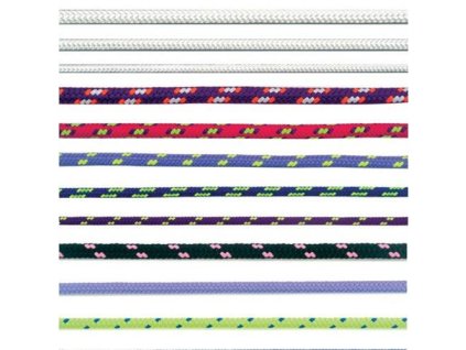 šňůra PES s jádrem 4mm barevná pletená (200m)