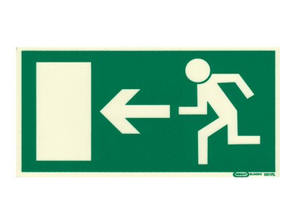 tabulka - ÚNIKOVÝ VÝCHOD VLEVO 210x105mm PH fotoluminiscenční