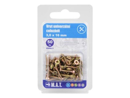 vrut un.celozávit 3,0x 16mm ZZ (50ks)