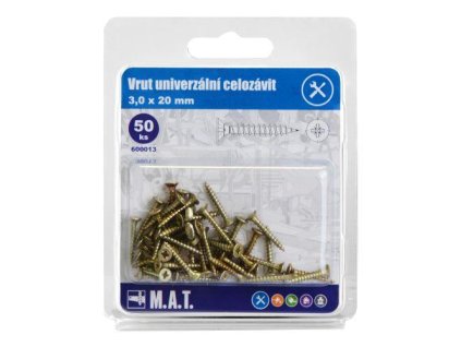 vrut un.celozávit 3,0x 20mm ZZ (50ks)