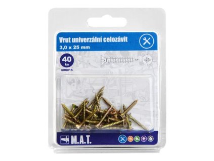 vrut un.celozávit 3,0x 25mm ZZ (40ks)