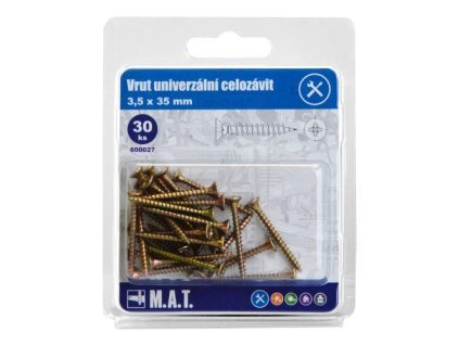 vrut un.celozávit 3,5x 35mm ZZ (30ks)