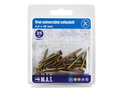 vrut un.celozávit 4,0x 40mm ZZ (25ks)