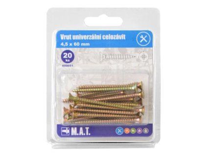 vrut un.celozávit 4,5x 60mm ZZ (20ks)