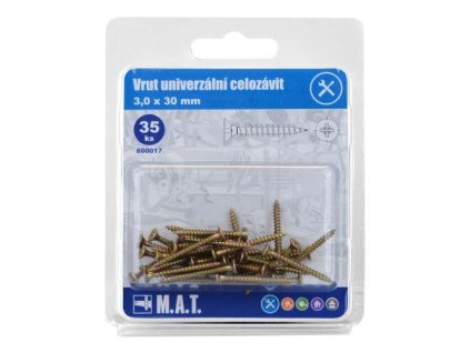 vrut un.celozávit 3,0x 30mm ZZ (35ks)