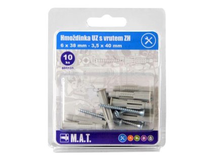 hmoždinka UZ pr. 6mm s vrutem ZH ZB (10ks)