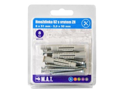 hmoždinka UZ pr. 8mm s vrutem ZH ZB (8ks)