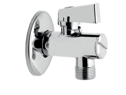 ventil rohový s filtrem, krytkou a kov.pákou 1/2x3/8