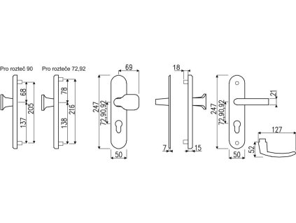 kování bezp. R.101/90mm F1 STŘ elox RICHTER