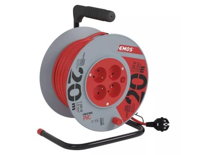 108220 Kabel prodluzovaci 20m 230V civka 4 zasuvky 0z