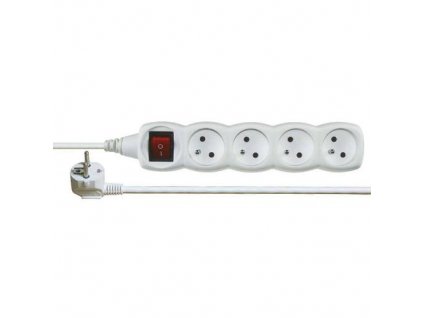 Přívod prodlužovací, 3m / 250V, 4 zásuvky s vypínačem