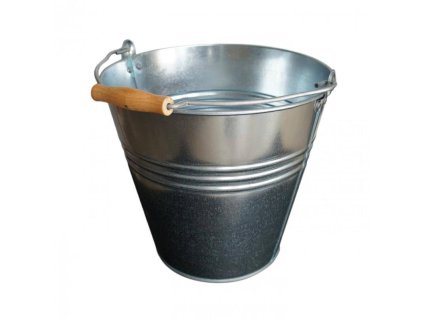 138986 Vedro pozinkovane 12 l s drevenou ruckou 0a