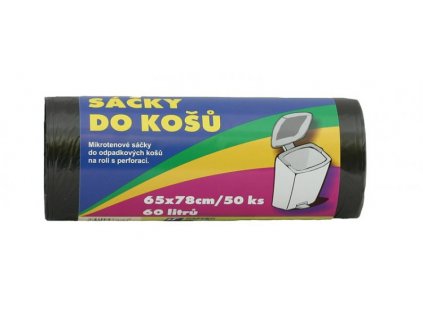 Hafyso Sáčky do košů 60l/65x78cm - 50ks/role černé