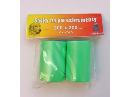 Hafyso Sáčky na psí exkrementy 20x30 cm v roli, 2x25 ks - zelené