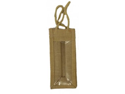 Hafyso Jutová taška 19x8x7,5 cm s průhledem