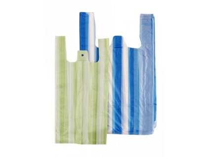 Hafyso HDPE tašky 4 Kg v bloku - pruhované Barva: modro-bílá