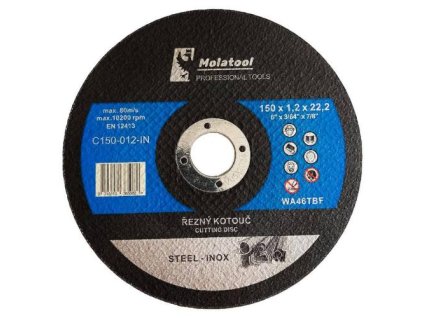 Kotouč řezný 150 x 1.2 x 22.2 mm, Molatool Profi