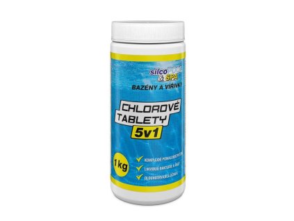 165134 Chemie bazenova Chlorove tablety 5 v 1 1 kg SILCO 0z