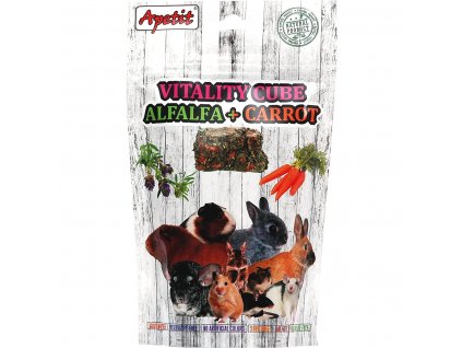 Apetit - hlodavec lisovaná vojtěška s mrkví Vitality Cube 150 g