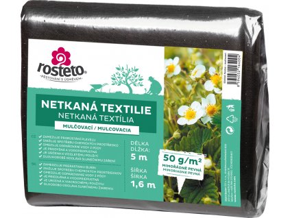 Neotex / netkaná textilie Rosteto - černý 50g šíře 5 x 1,6 m