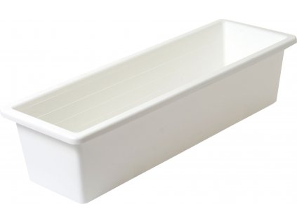 Truhlík hladký - bílý 60 cm