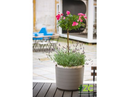Květináč samozavlažovací Berberis velkoobjemový - taupe + sl. kost 55 cm