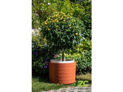 Květináč samozavlažovací Berberis velkoobjemový - terakota + sl. kost 55 cm