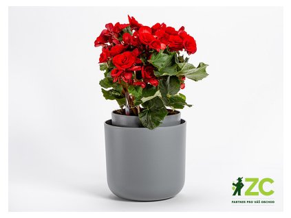 Květináč samozavlažovací Tolita - šedý recyklát 19 cm