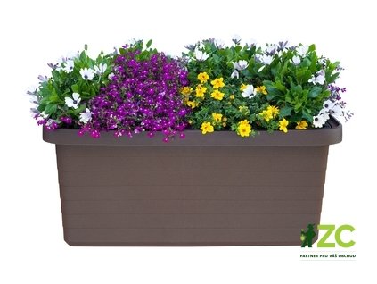 Truhlík samozavlažovací Berberis Duo - čokoládový 80 cm