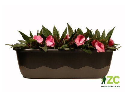 Truhlík samozavlažovací Mareta - čokoládová + bronzová 60 cm